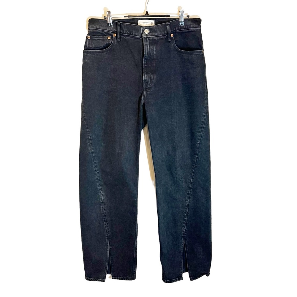 Abercrombie and Fitch 90s Relaxed Jeans High Rise Black size 31/12r